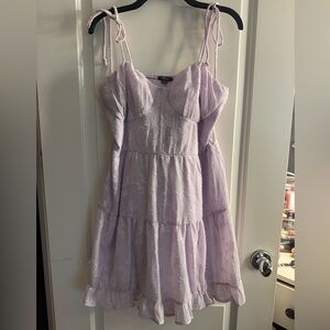 wild fable Light Lavender Smocked Top